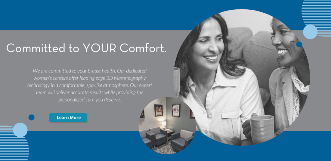 Women in a comfortable and relaxed setting while receiving compassionate care at Element Medical Imaging.